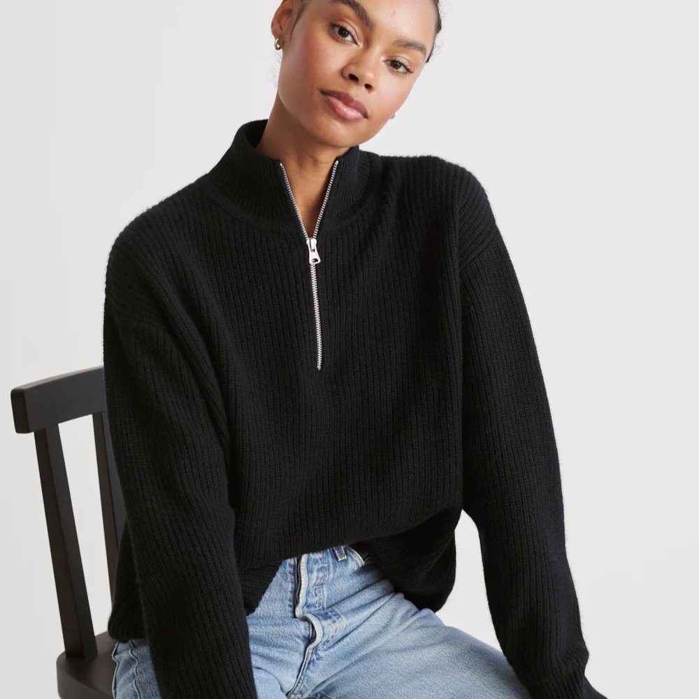 Cashmere Half Zip